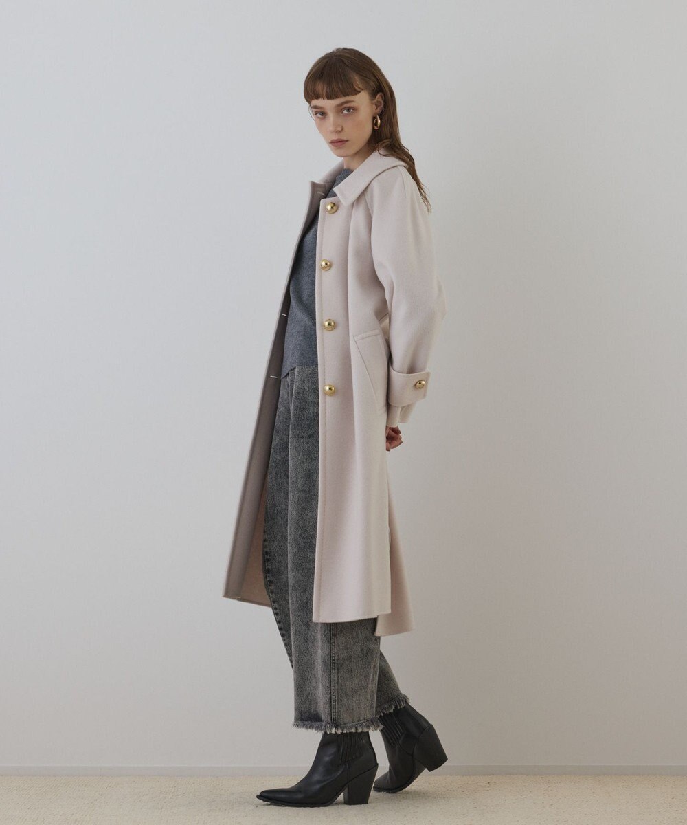 GRACE CONTINENTAL ウールカシミヤリバーコート 