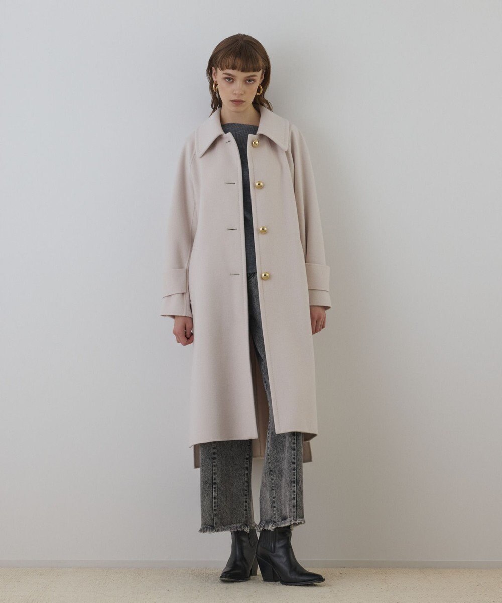 GRACE CONTINENTAL ウールカシミヤリバーコート 