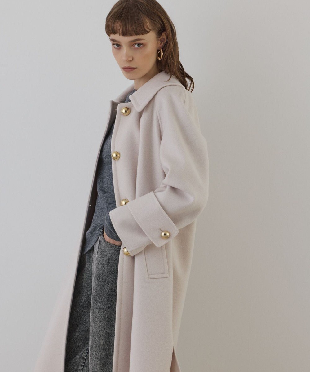 GRACE CONTINENTAL ウールカシミヤリバーコート 