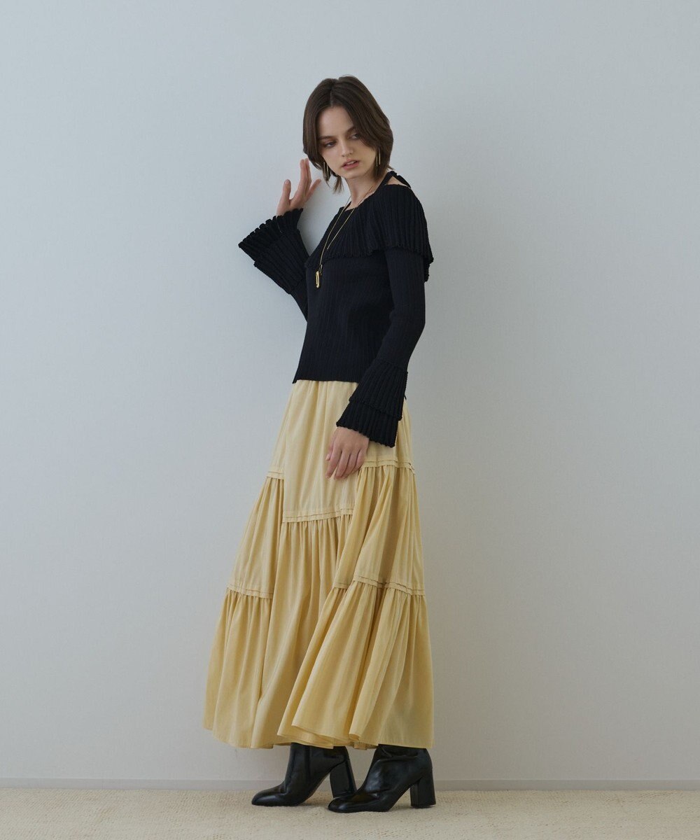 GRACE CONTINENTAL ティアードロングスカート 