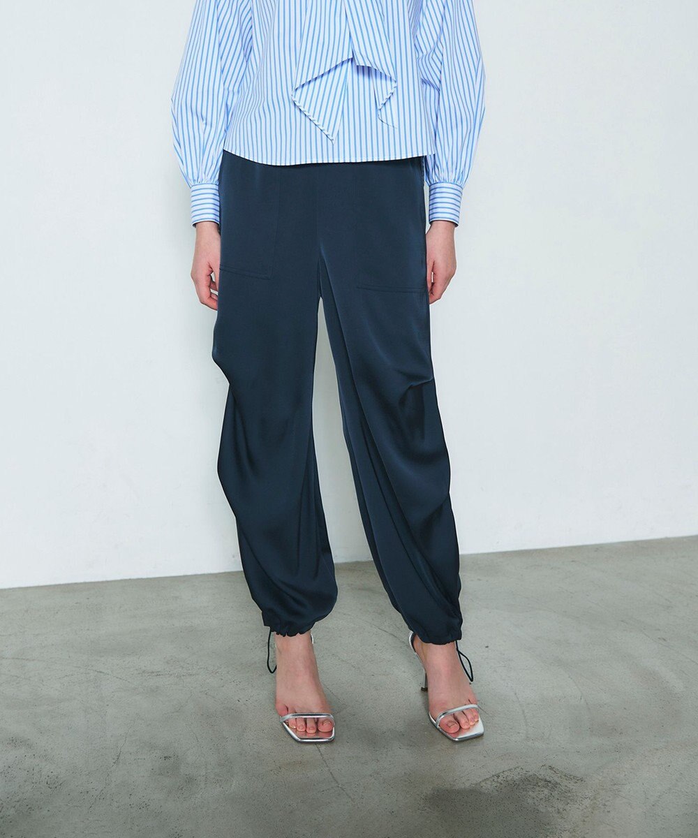 GRACE CONTINENTAL サテンワークパンツ 