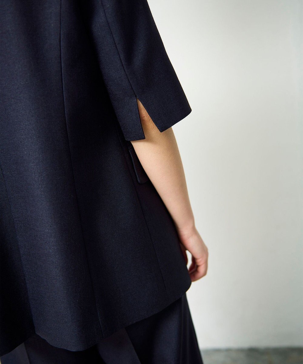 GRACE CONTINENTAL リネンタッチハーフスリーブジャケット