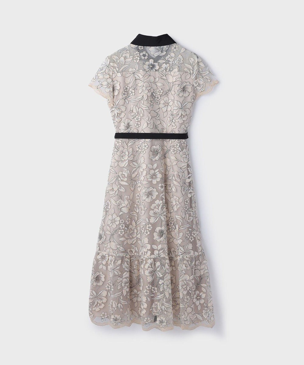 GRACE CONTINENTAL チュールフラワー刺繍ワンピース 