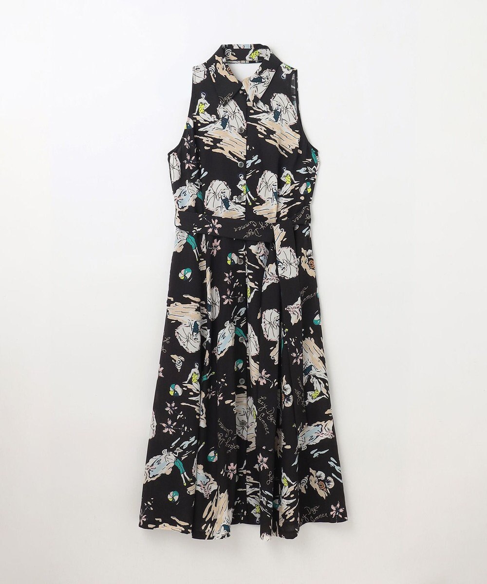 GRACE CONTINENTAL バックコンシャスプリントワンピース 