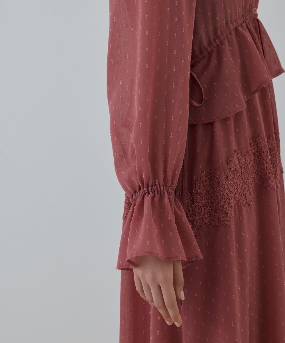 GRACE CONTINENTAL レースコンビカットジャガードワンピース 