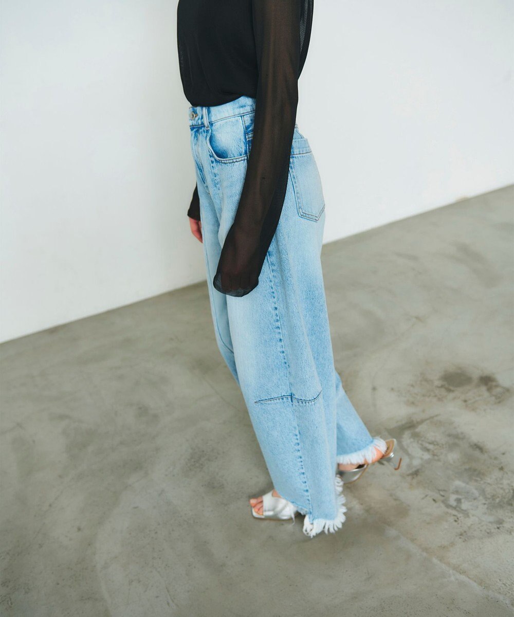 GRACE CONTINENTAL 切替ボリュームデニム 