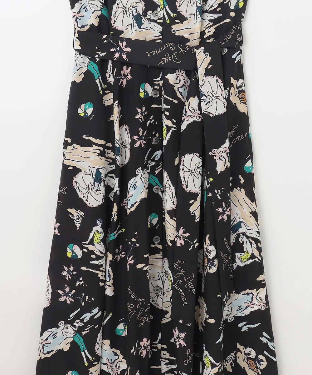 GRACE CONTINENTAL バックコンシャスプリントワンピース 