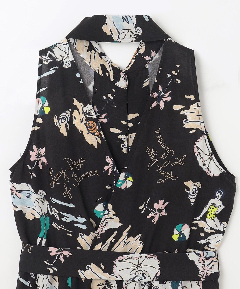 GRACE CONTINENTAL バックコンシャスプリントワンピース 