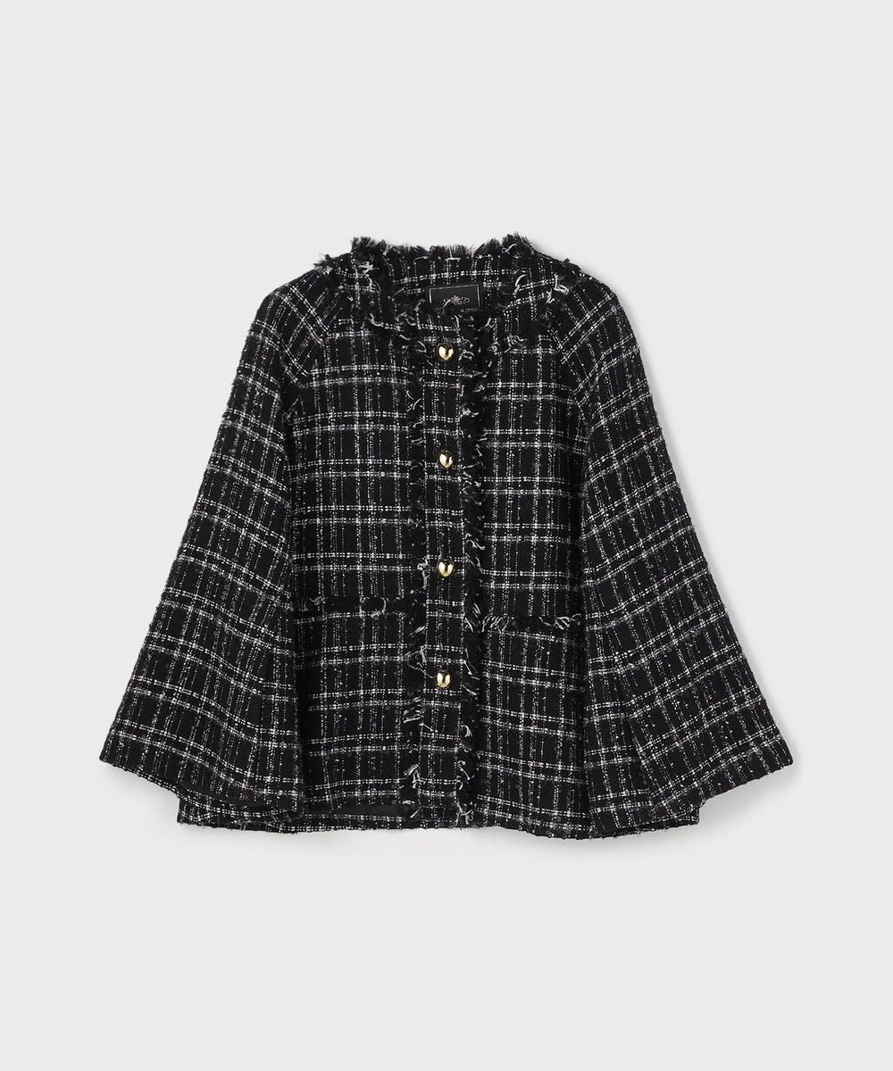 GRACE CONTINENTAL フレアスリーブツイードジャケット 