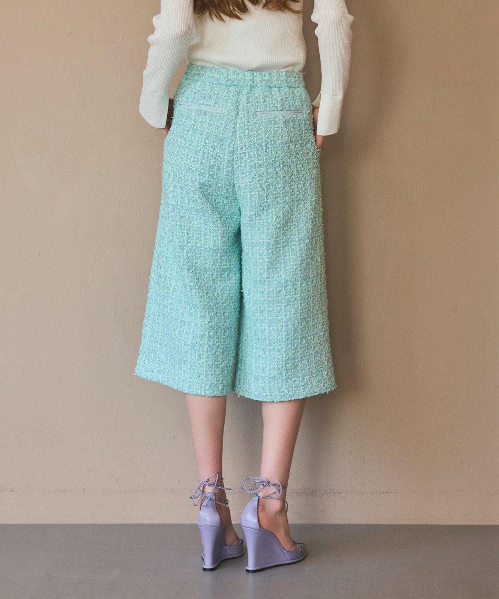 GRACE CONTINENTAL ツイードクロップドパンツ 