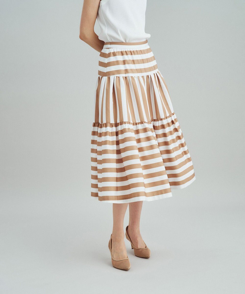 GRACE CONTINENTAL ボーダーコンビスカート 