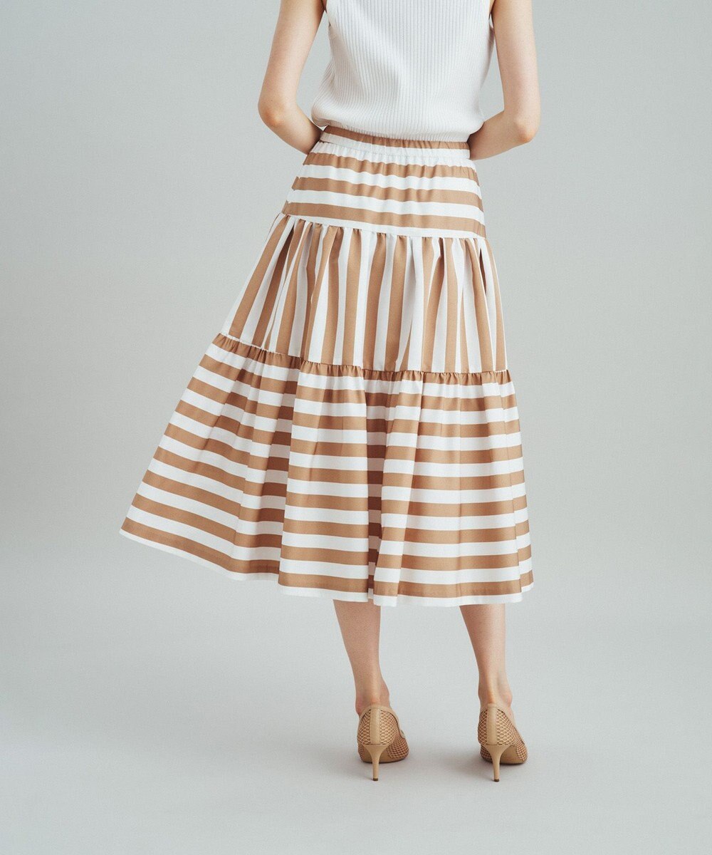 GRACE CONTINENTAL ボーダーコンビスカート 