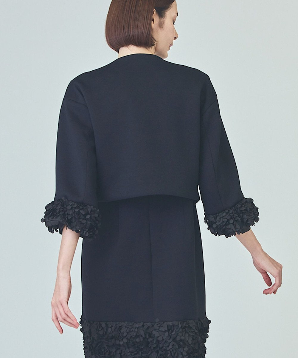 GRACE CONTINENTAL フラワーチュール切替ジャケット