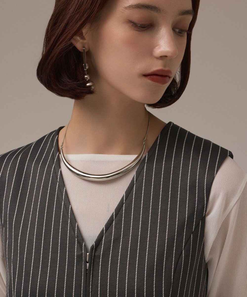 GRACE CONTINENTAL ストライプジャージワンピース 