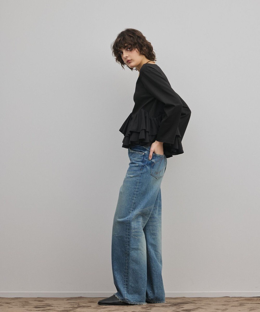 GRACE CONTINENTAL タフタフリルカットトップ 