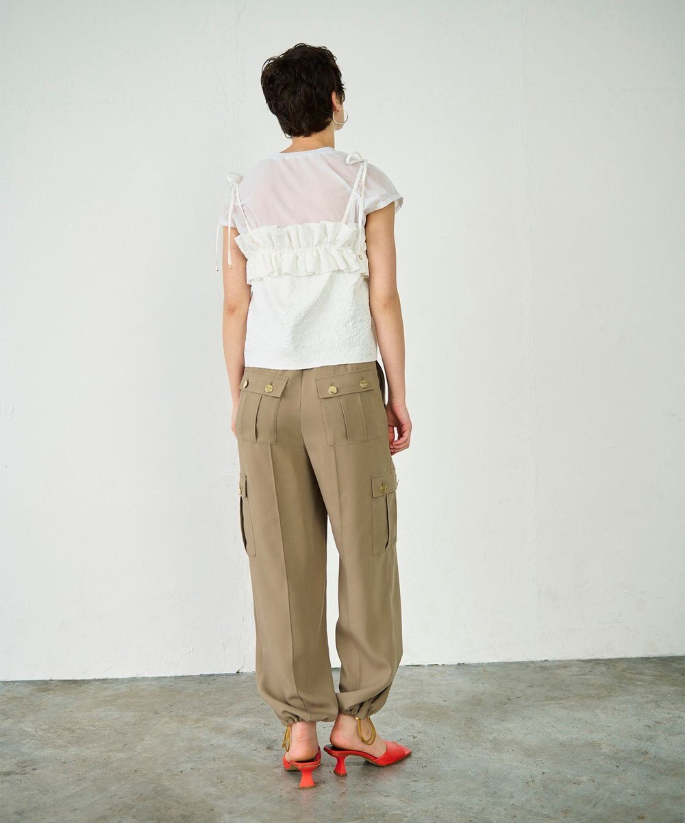 GRACE CONTINENTAL バックサテンカーゴパンツ