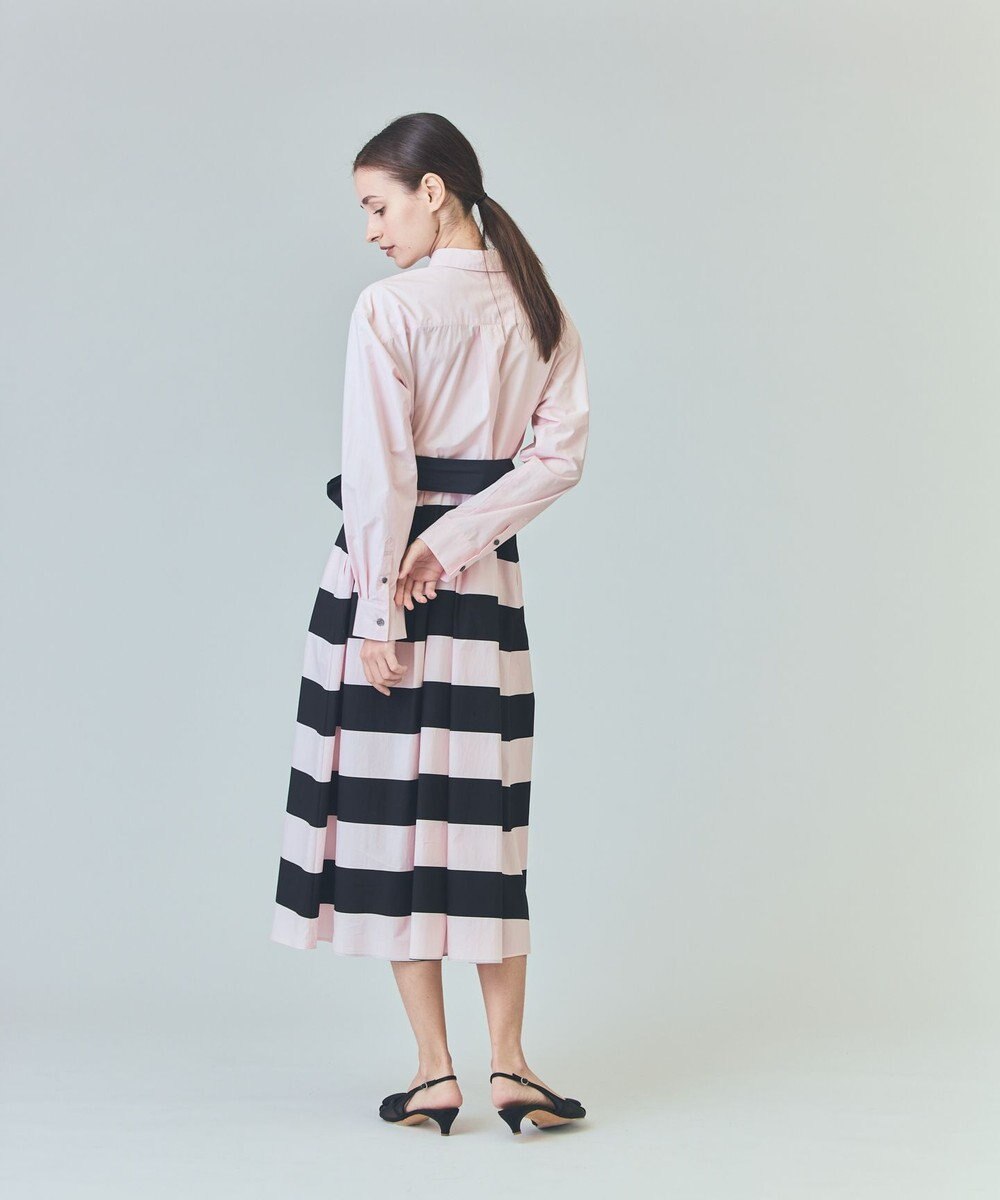 GRACE CONTINENTAL ボーダーコンビシャツワンピース