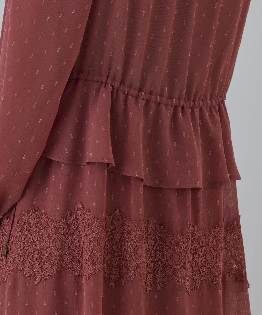 GRACE CONTINENTAL レースコンビカットジャガードワンピース 