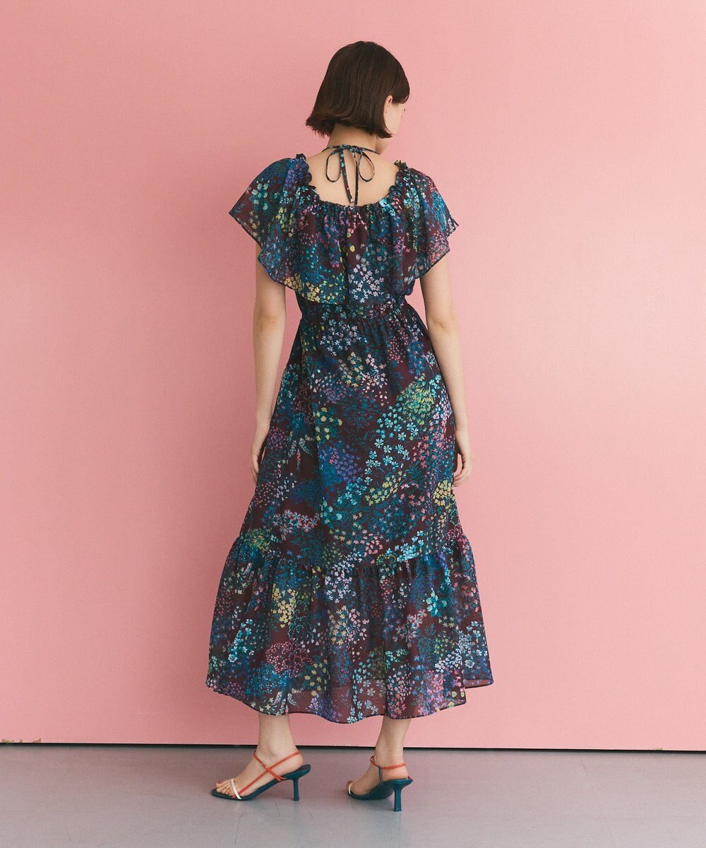 GRACE CONTINENTAL ボタニカルプリントワンピース 