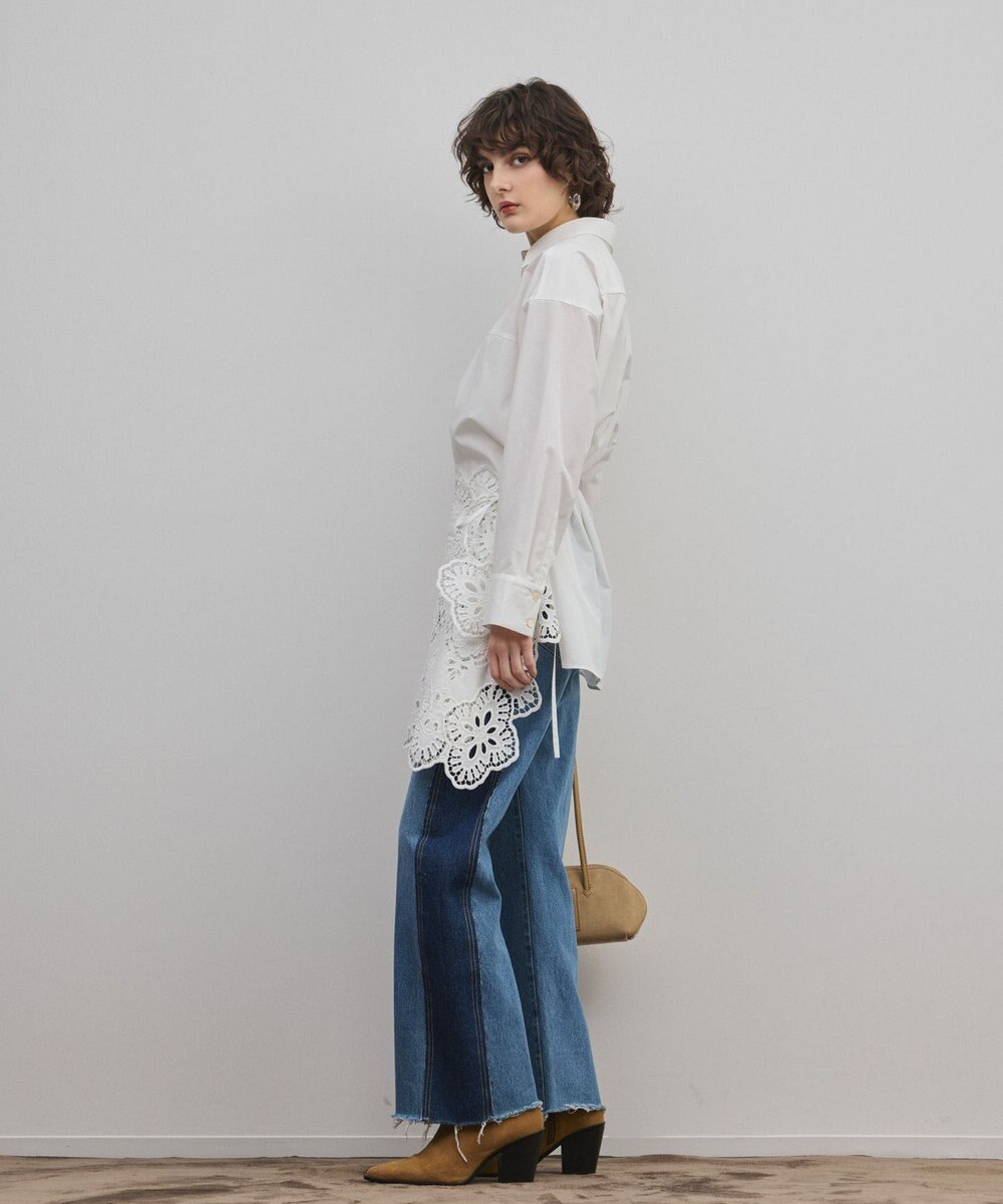 GRACE CONTINENTAL カット刺繍イレギュラーシャツ 