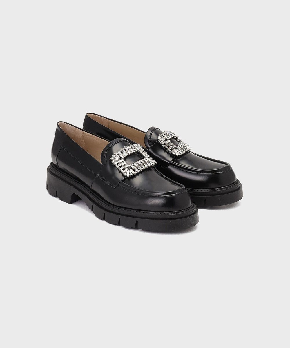 GRACE CONTINENTAL CORSO ROMA ラインストーンローファー ブラック