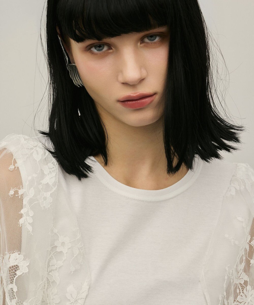 GRACE CONTINENTAL レースフレアカットトップ 