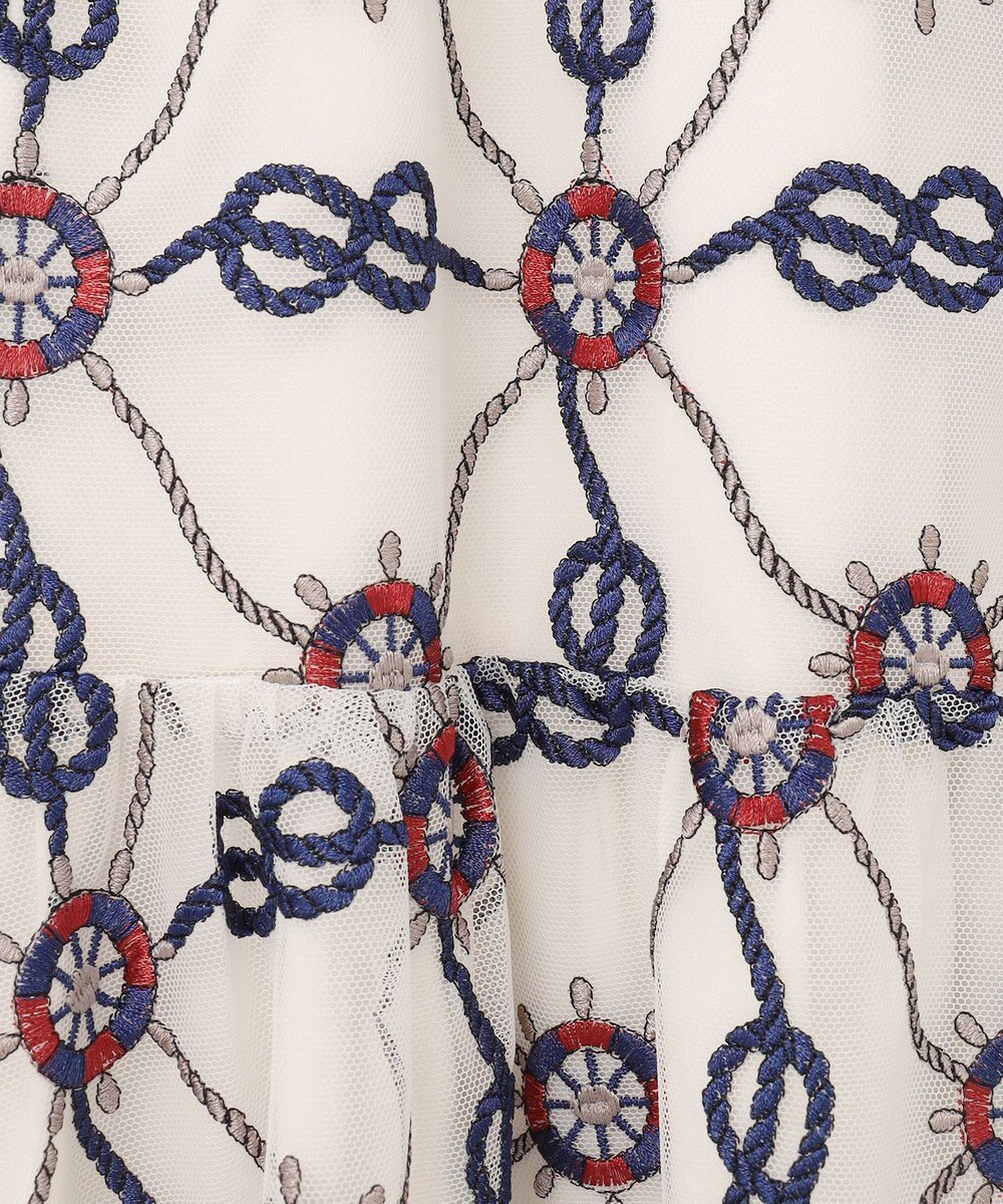 GRACE CONTINENTAL マリン刺繍チュールワンピース 