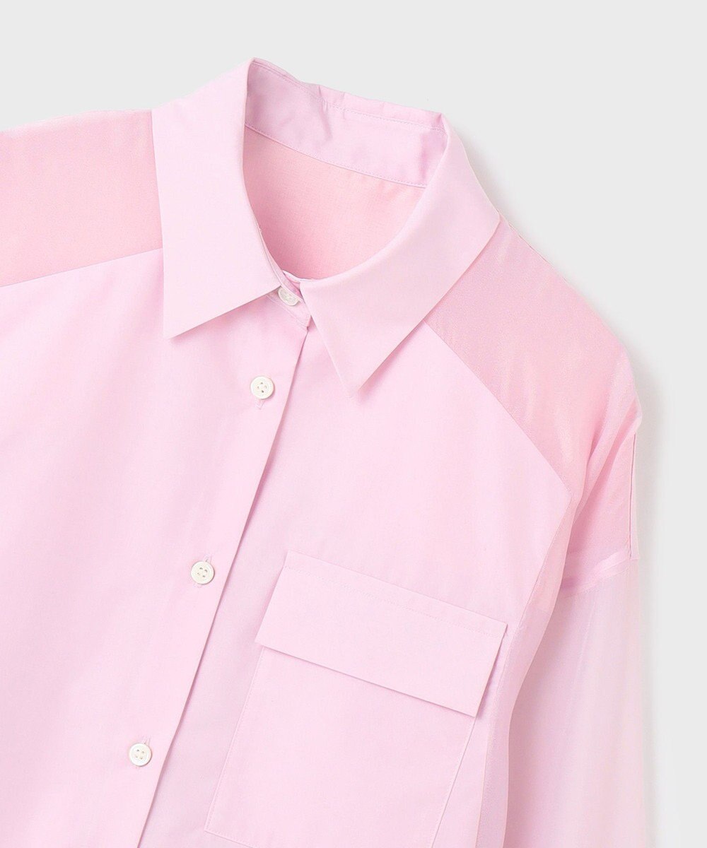 GRACE CONTINENTAL シアーコンビオーバーシャツ 