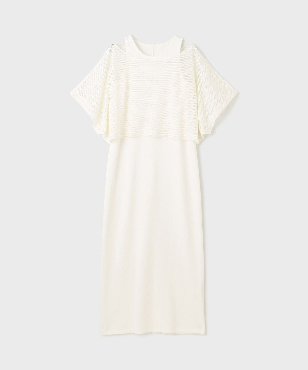 355y*美品 ダイヤグラム グレースコンチネンタルメッシュコンビ ワンピース. メッシュレイヤードワンピース / GRACE CONTINENTAL | GRACE