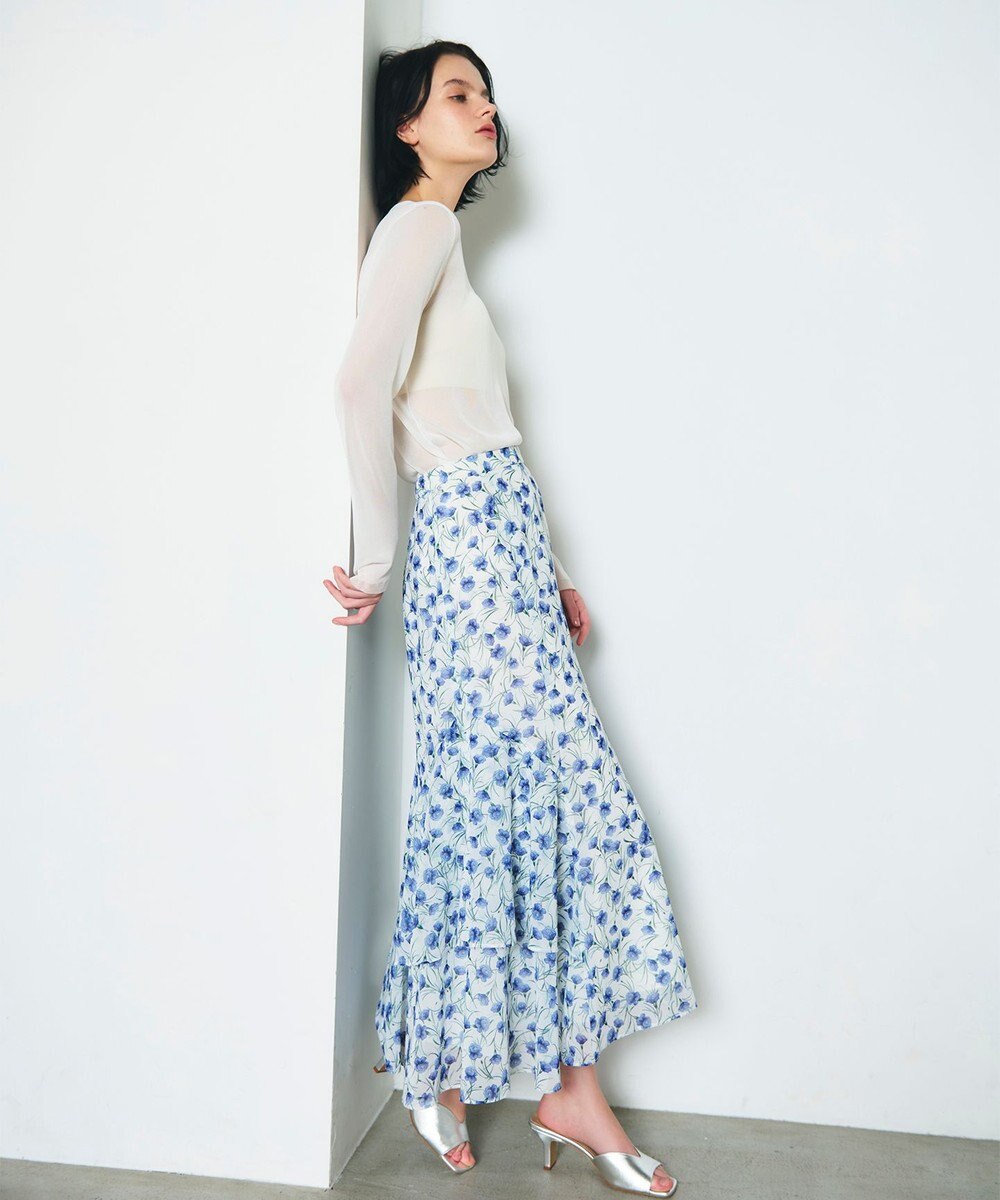 GRACE CONTINENTAL スモールフラワーマーメイドスカート 