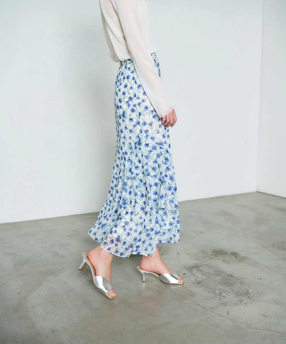 GRACE CONTINENTAL スモールフラワーマーメイドスカート