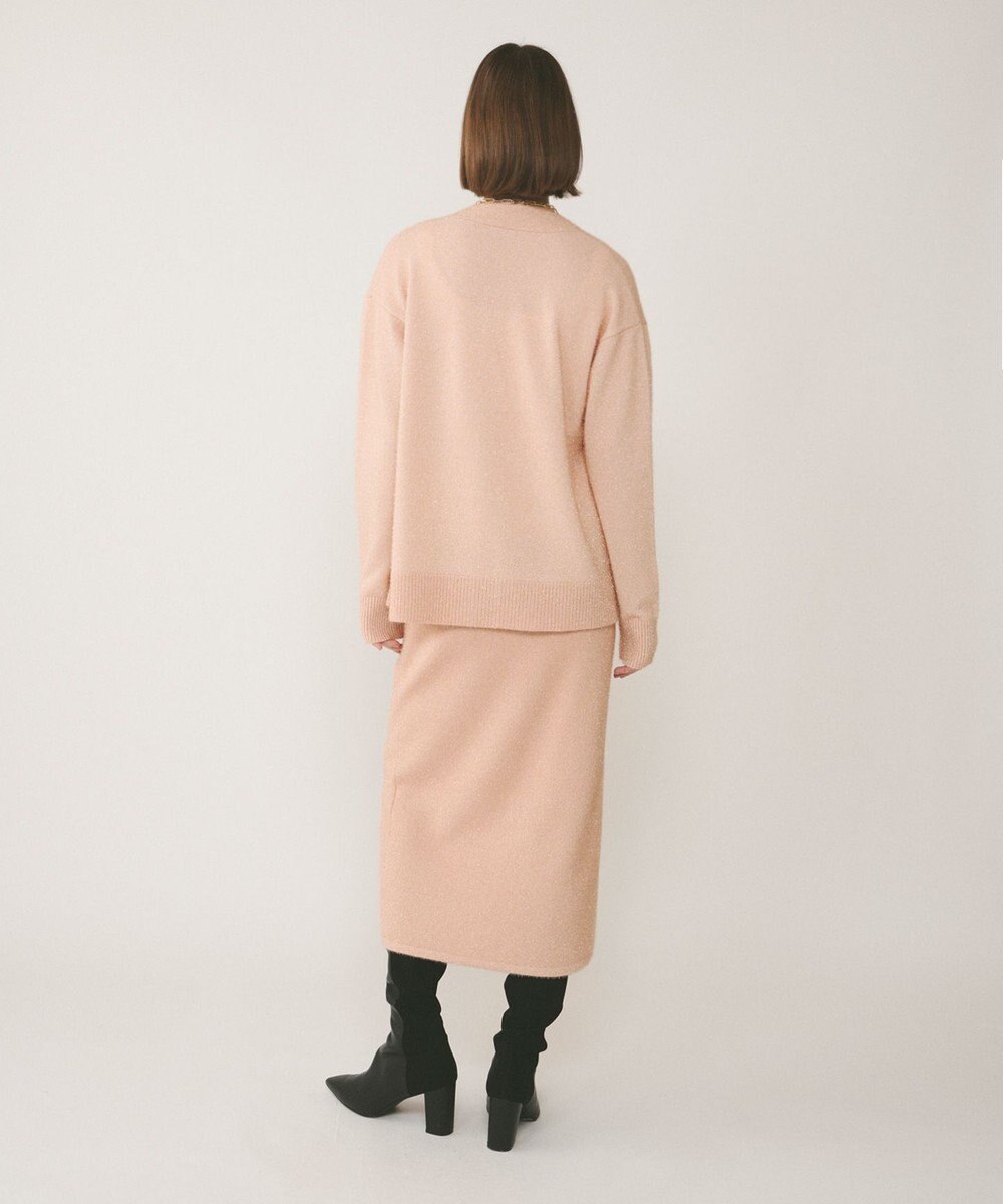 GRACE CONTINENTAL フィルムヤーンニットカーディガン 