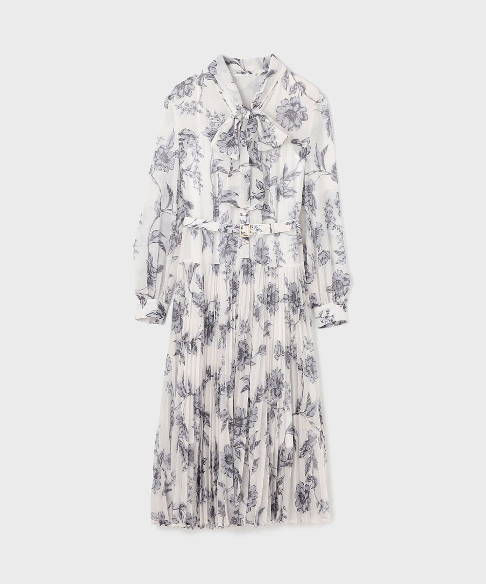 GRACE CONTINENTAL フラワープリントプリーツワンピース 