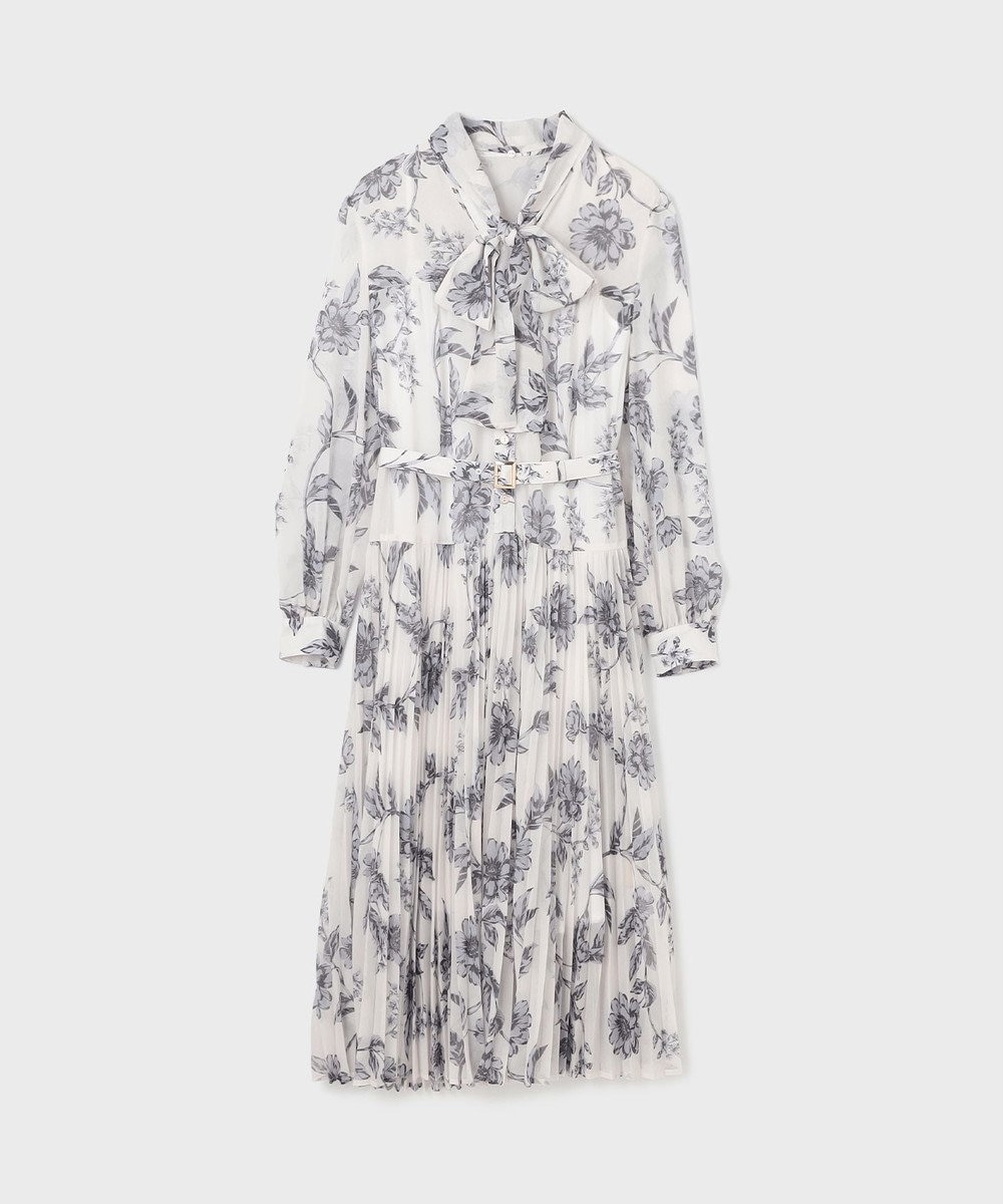 GRACE CONTINENTAL フラワープリントプリーツワンピース