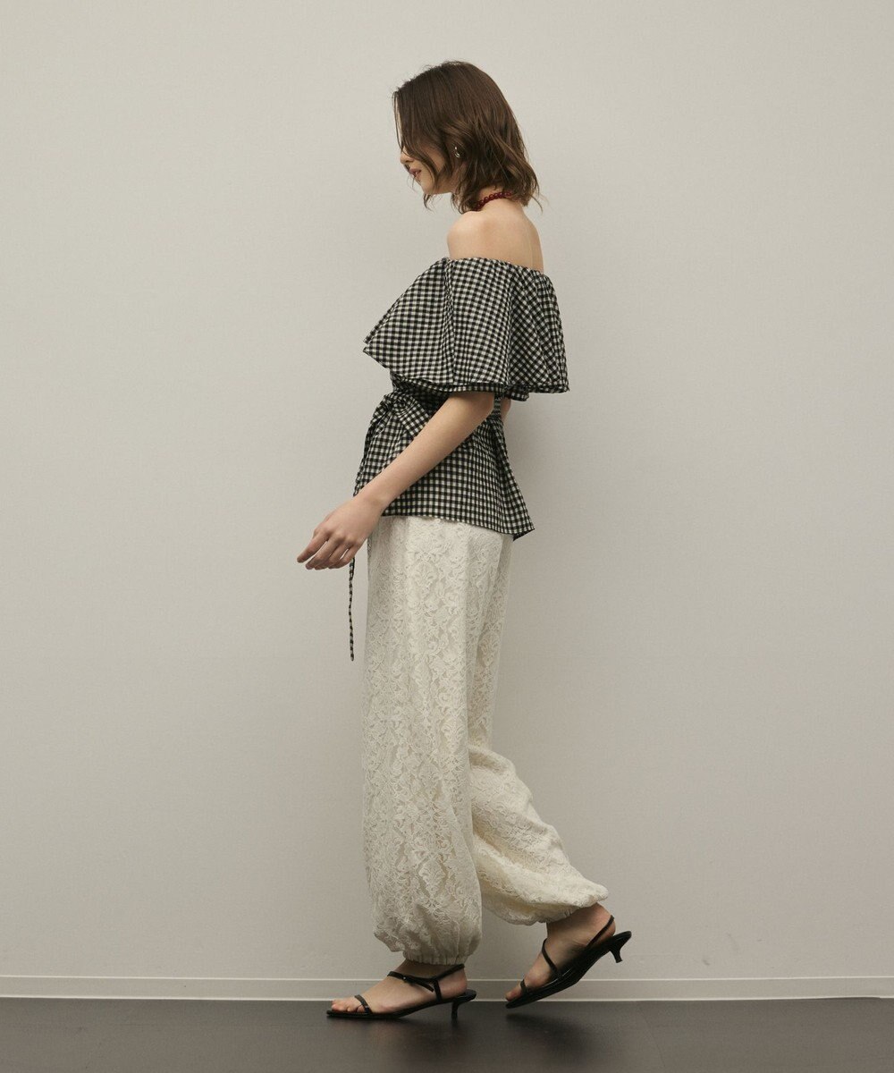 GRACE CONTINENTAL チェックケープブラウス 