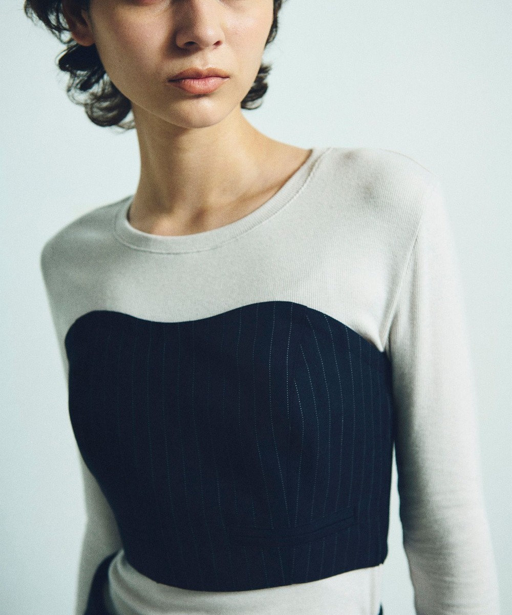 グレースコンチネンタル　ストライプ 長袖Tシャツ グレースコンチネンタルストライプ 長袖Tシャツ