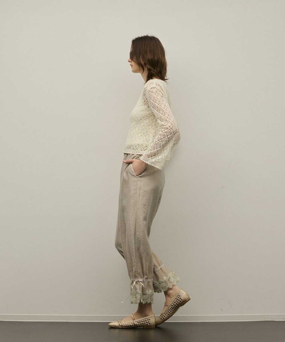 GRACE CONTINENTAL ドロストクロップドパンツ 
