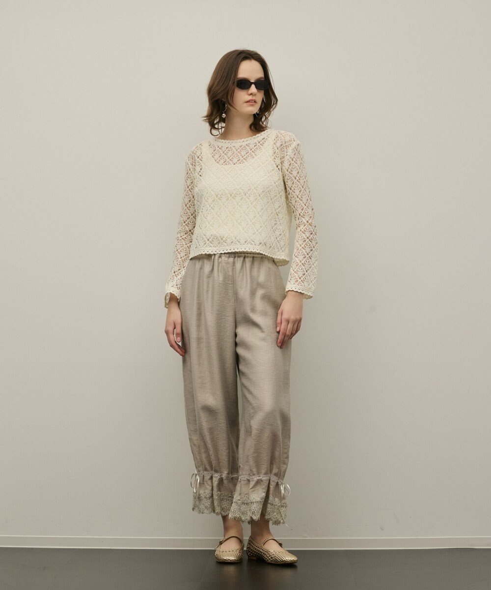 GRACE CONTINENTAL ドロストクロップドパンツ 