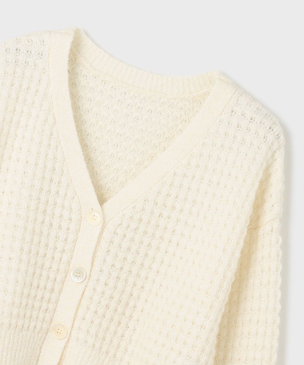 GRACE CONTINENTAL ワッフルショートニットカーディガン 