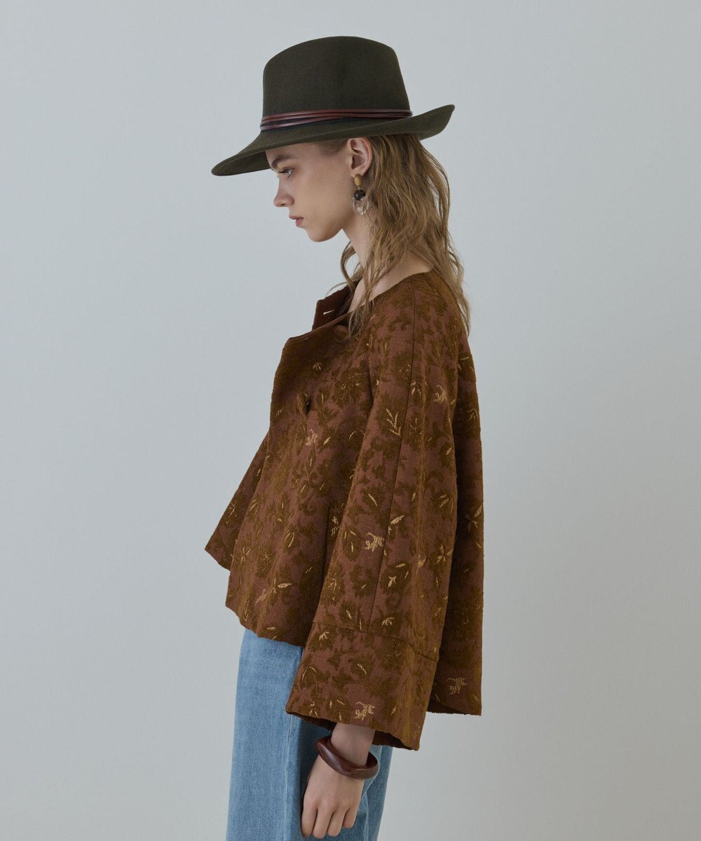 GRACE CONTINENTAL サラサジャガードケープジャケット 