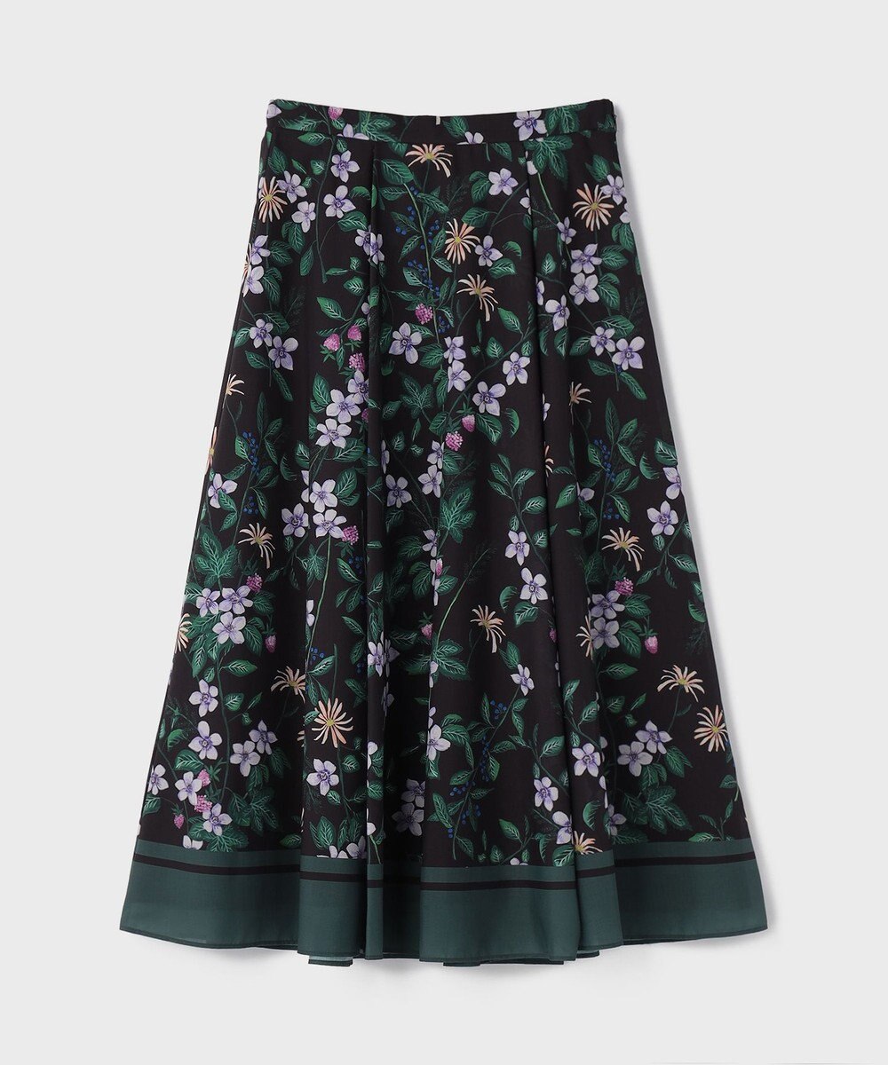 GRACE CONTINENTAL プリントタックフレアスカート 