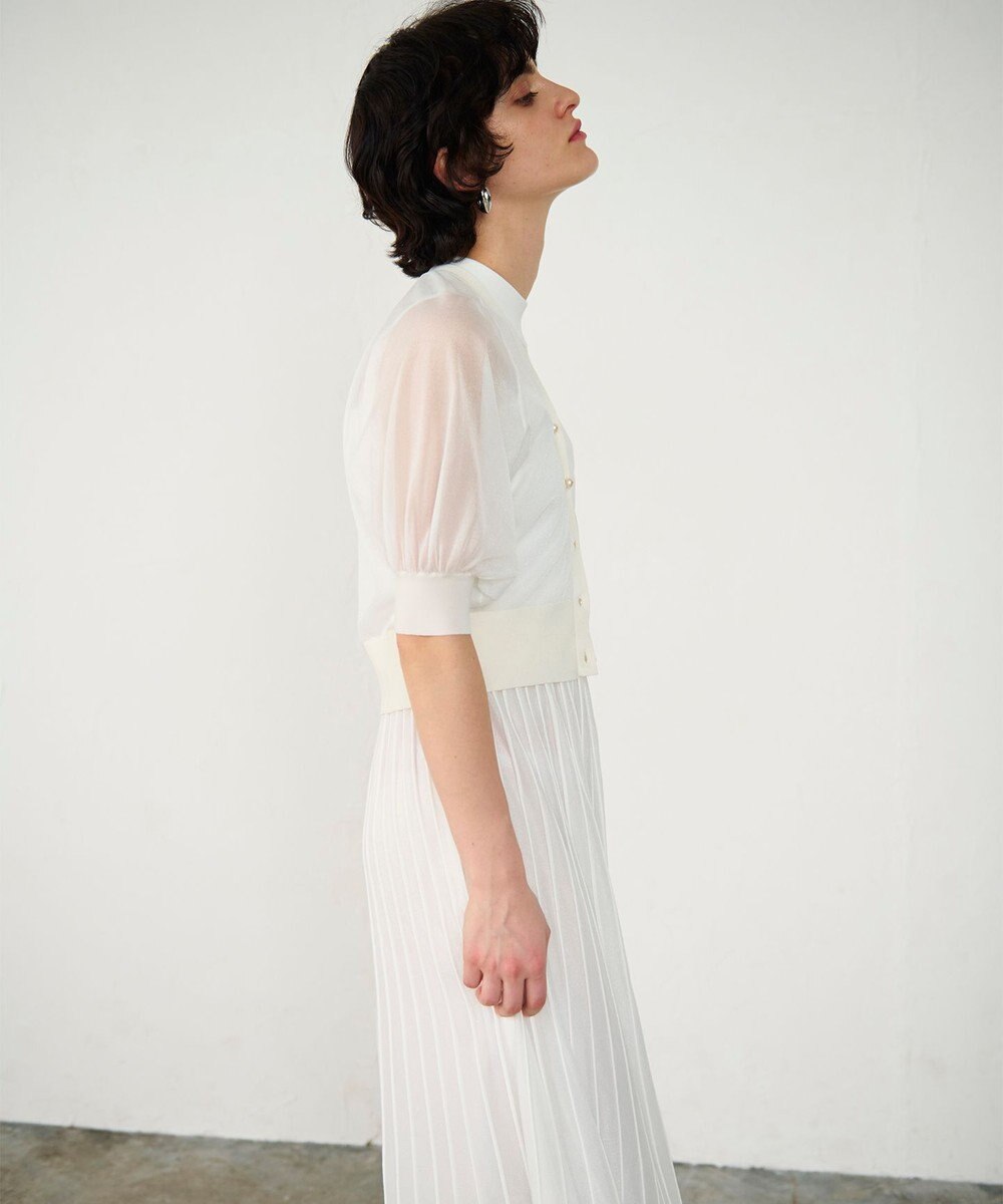 GRACE CONTINENTAL ラメシアードルマンニットカーディガン