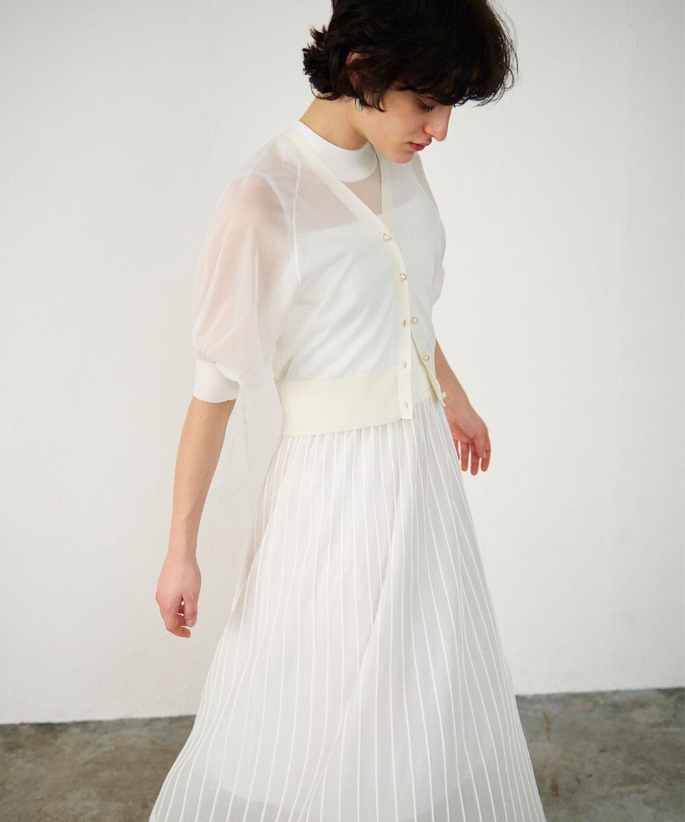 GRACE CONTINENTAL ラメシアードルマンニットカーディガン