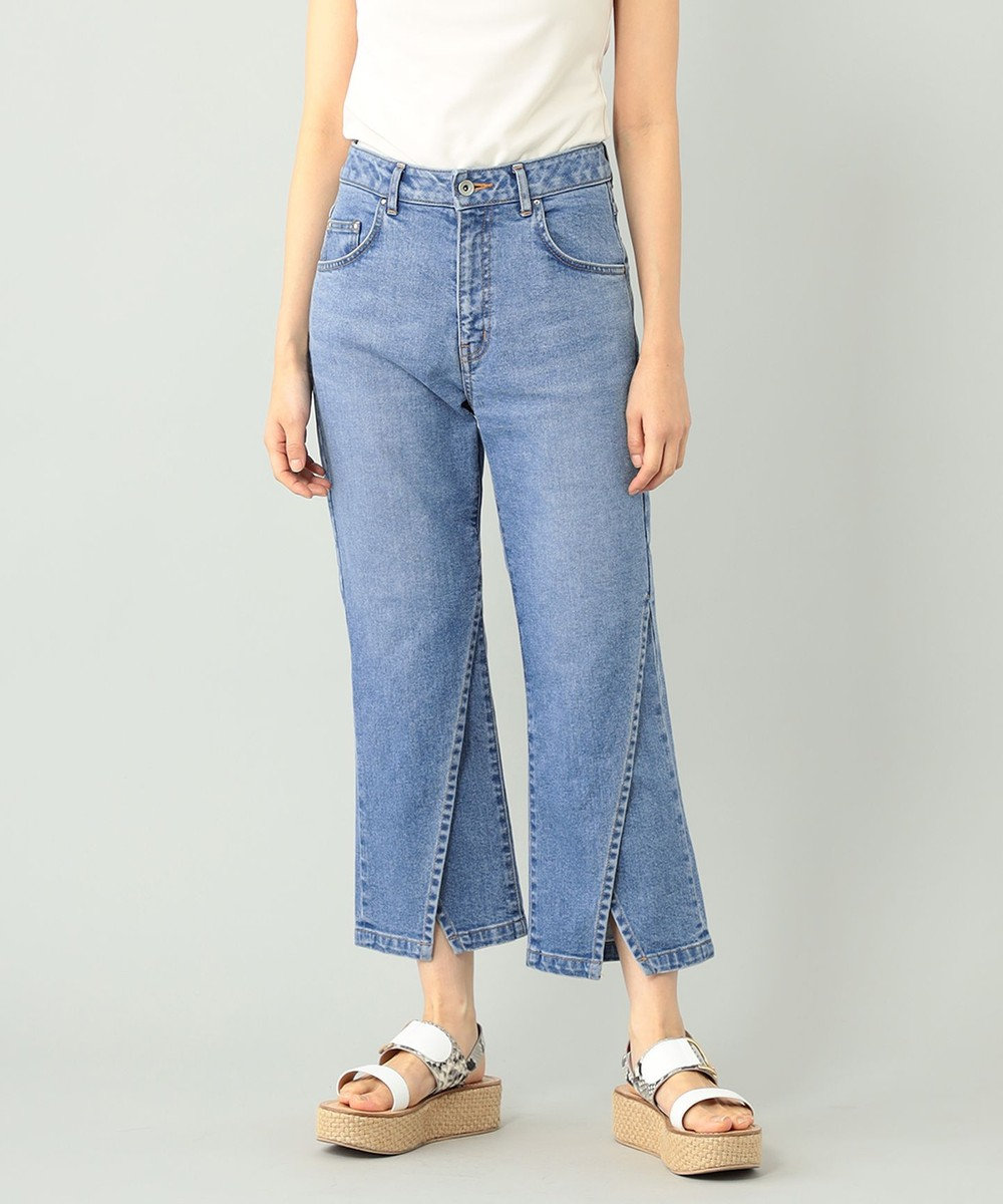 GRACE CONTINENTAL スリットフレアパンツ インディゴ