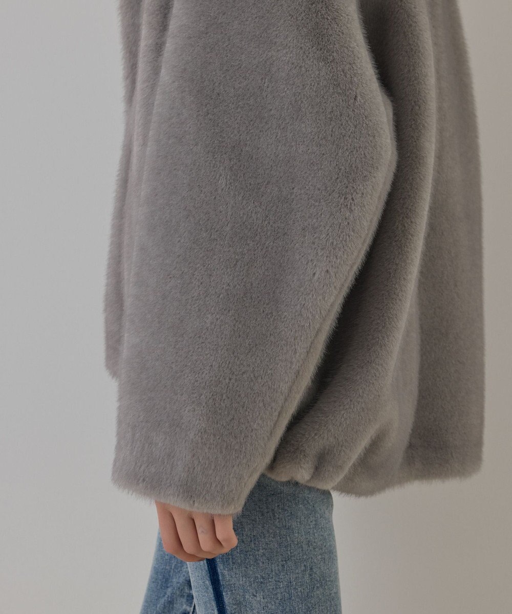 GRACE CONTINENTAL フェイクミンクフードジャケット 