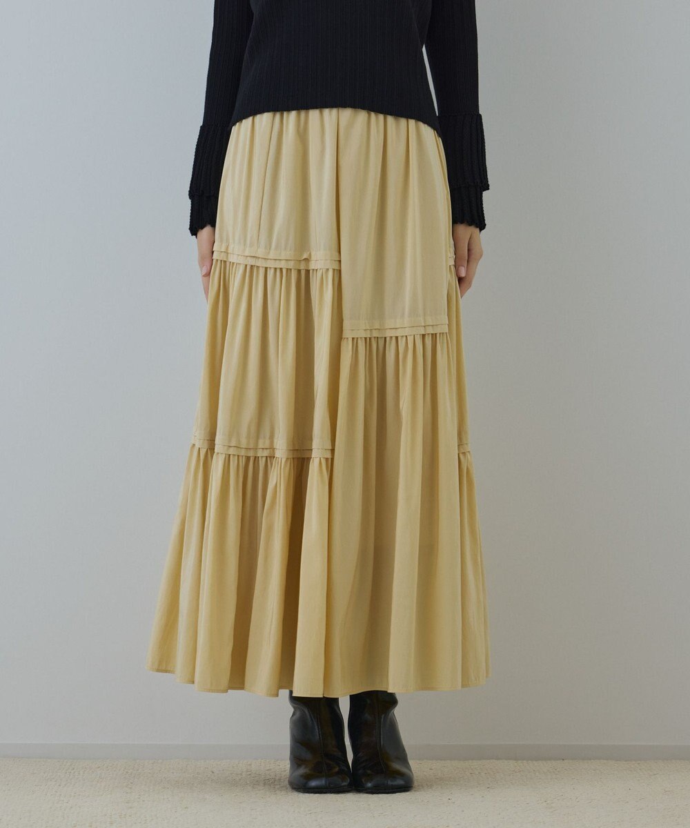 GRACE CONTINENTAL ティアードロングスカート 