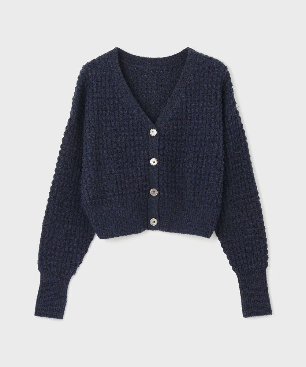 GRACE CONTINENTAL / グレースコンチネンタル ワッフルショートニットカーディガン ワッフルショートニットカーディガン / GRACE CONTINENTAL