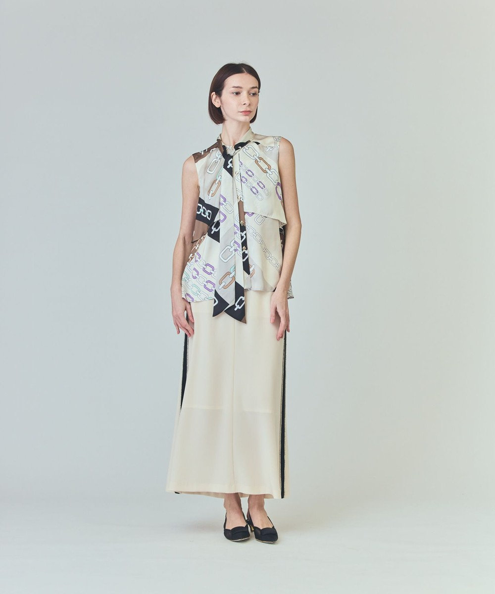 GRACE CONTINENTAL ラインビジューロングスカート