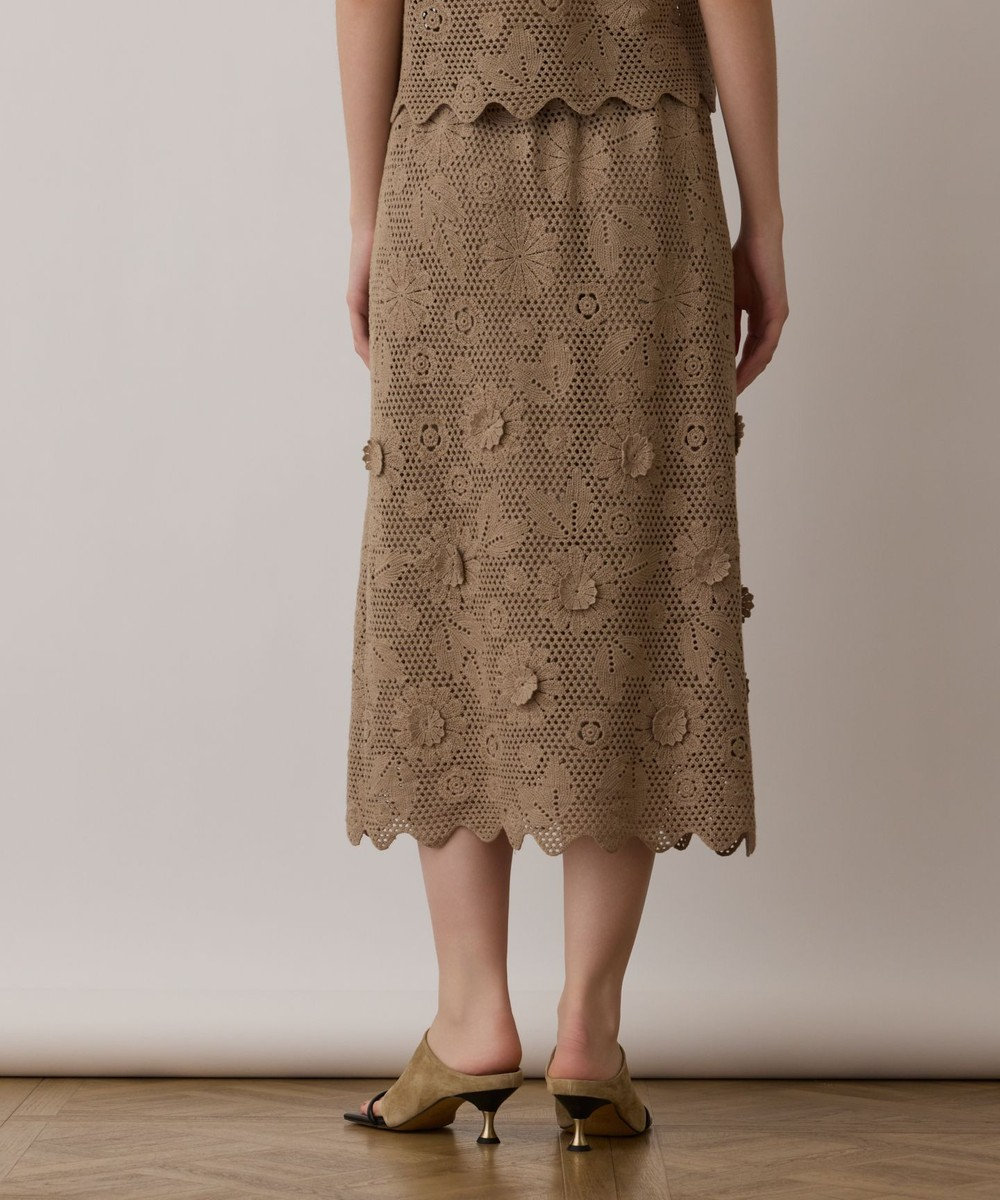 GRACE CONTINENTAL クロシュ刺繍スカート