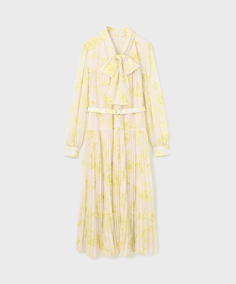 GRACE CONTINENTAL フラワープリントプリーツワンピース 